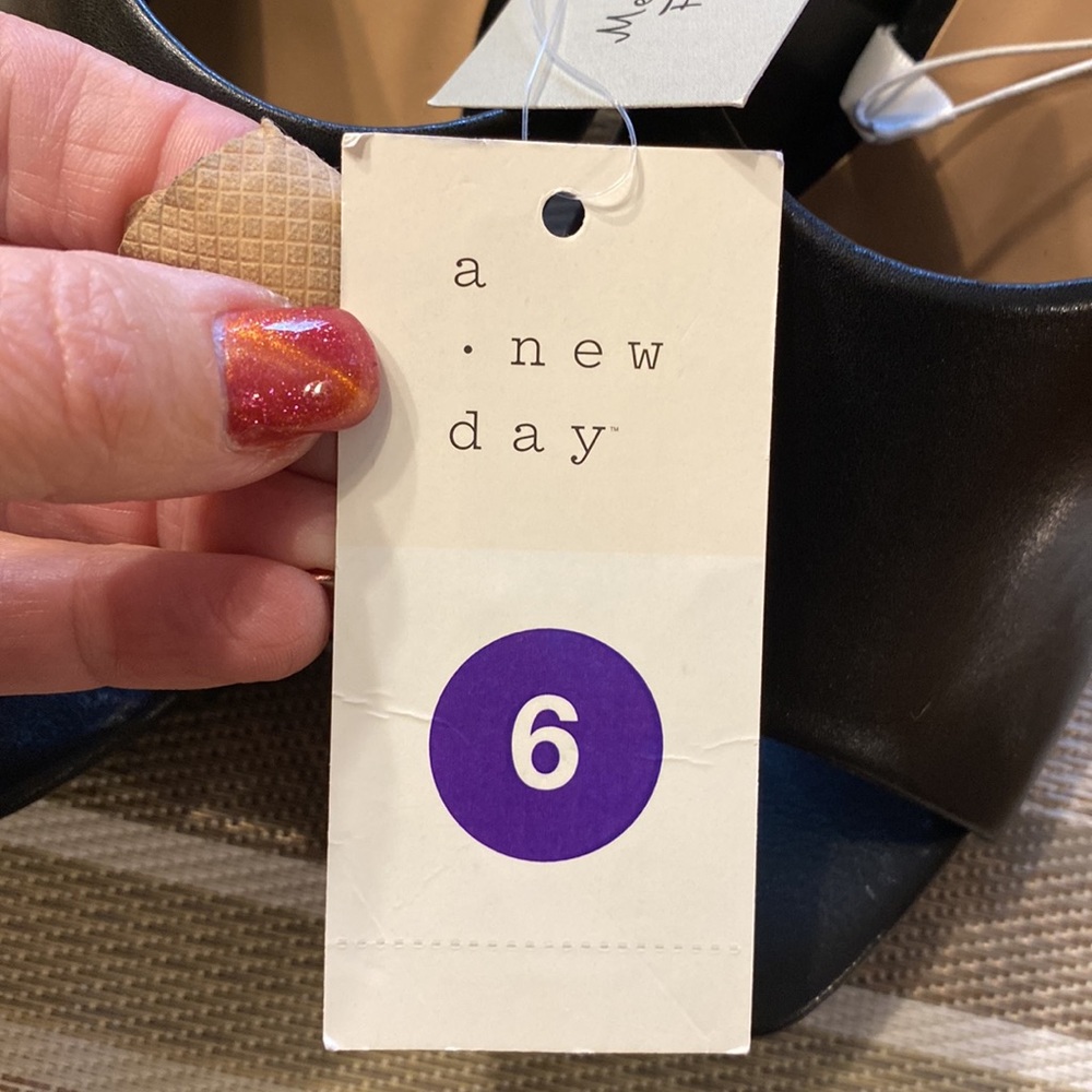 Black Vira Heels - A New Day - 4” block heel, open square toe, broad upp… - Picture 6 of 11